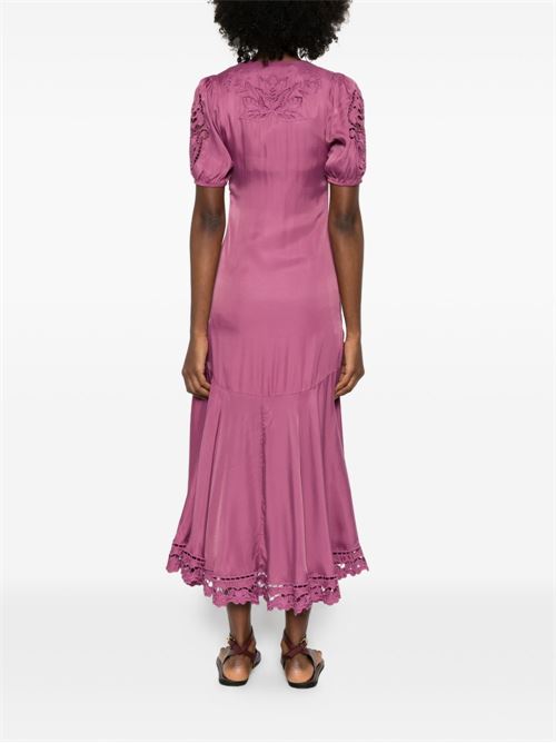 Richelieu sateen maxi dress FARM RIO | 344401PINKL0027